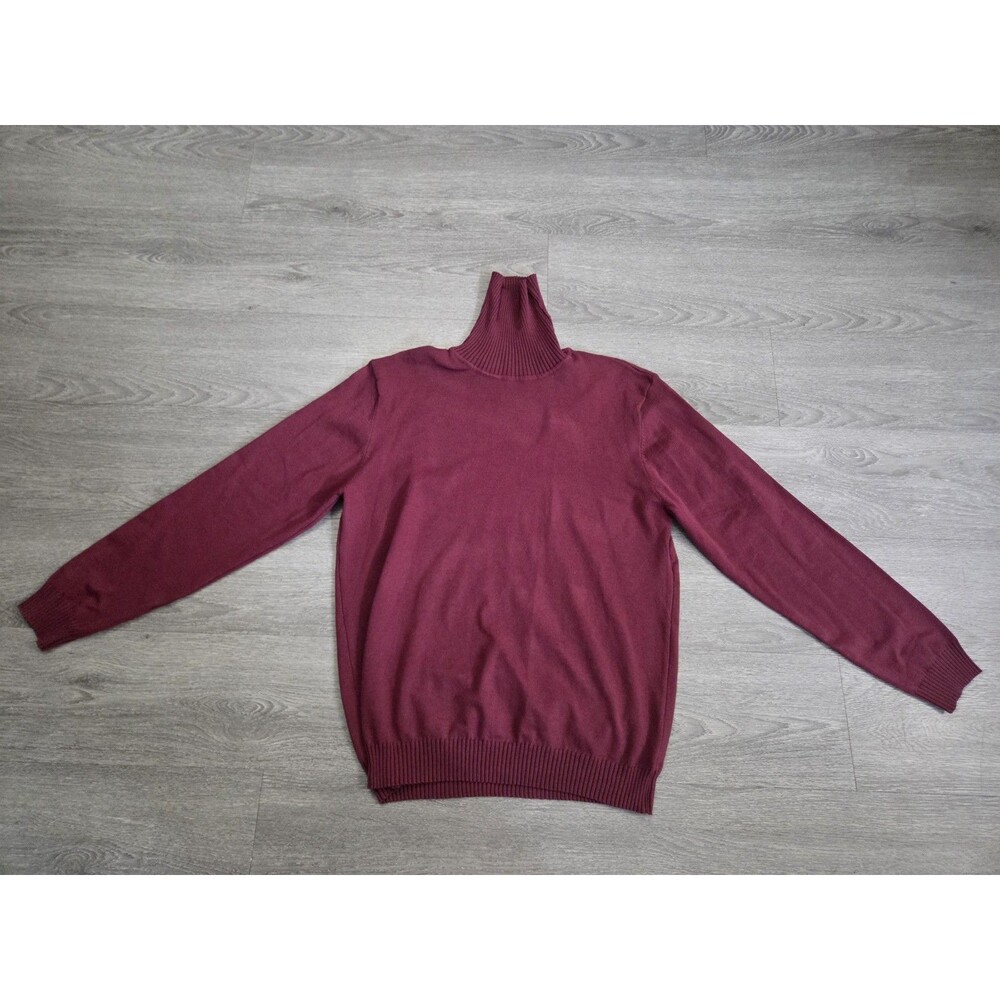 Men’s Turtleneck Sweater Size XL Red/Bordeaux Long Sleeves